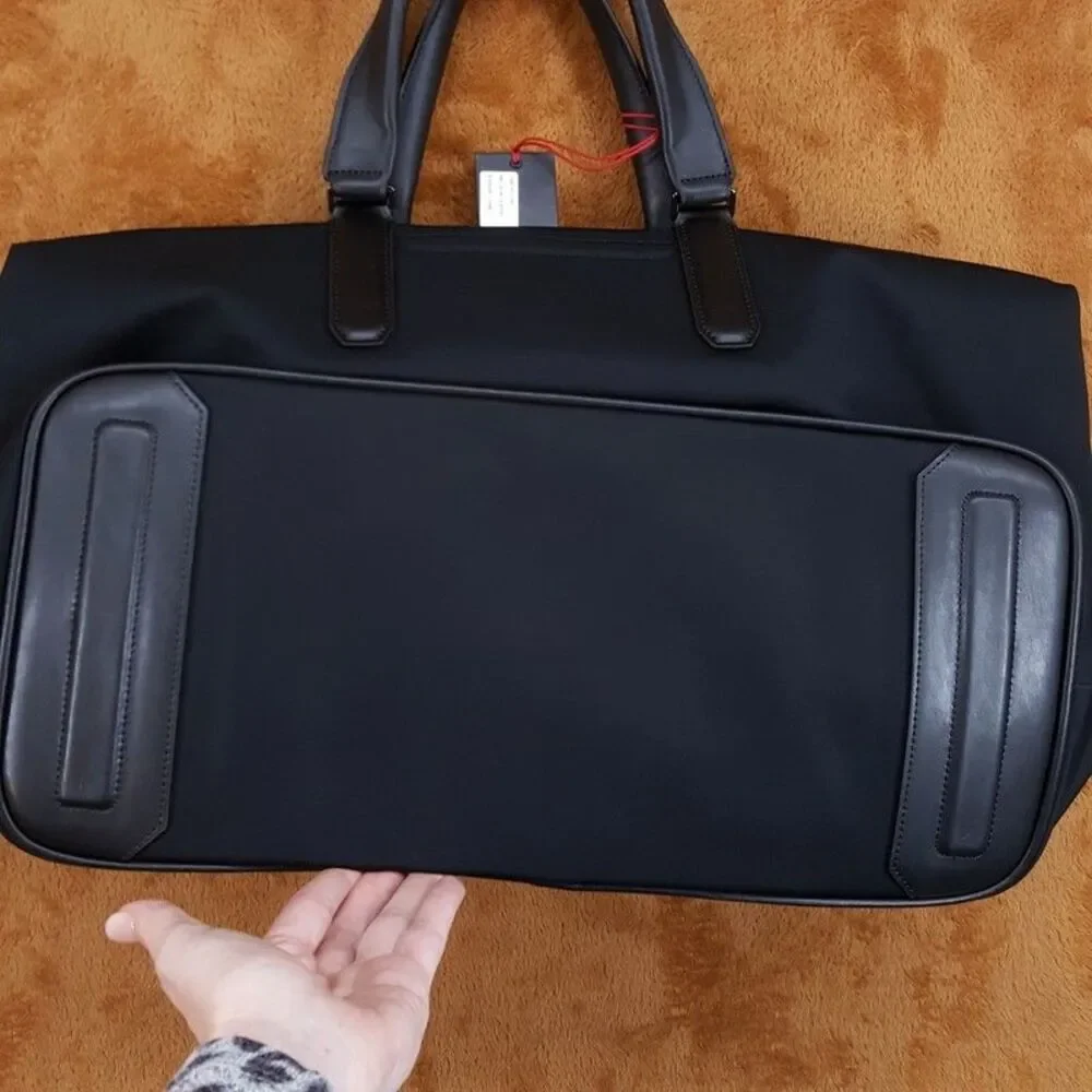TUMI Nelson Harrison Duffle In Black Crossbody Strap $675